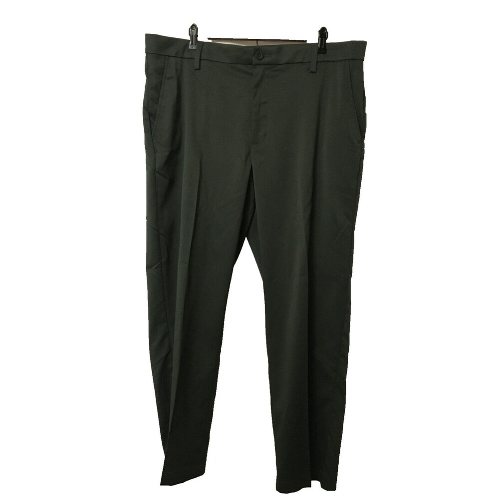 Amazon Essentials Casual Pants Men's Size 40W X 30L Green Flat Front